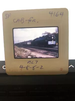 Southern Pacific Color Slide Cab Forward No. 4164 Fantastic Run By Shot • $10