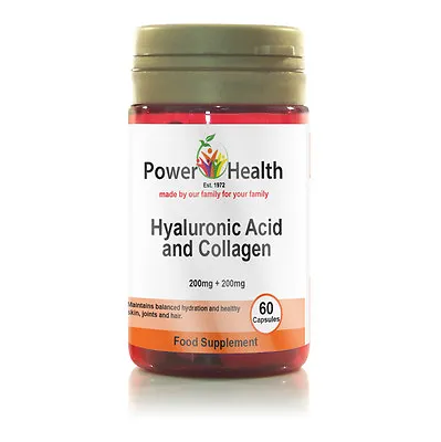 Power Health Hyaluronic Acid And Collagen 60 Capsules 200mg • £23.01