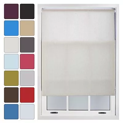 Plain Roller Blinds Up To 240cm X 210cm Quality Trimmable Blind - 14 Colours • £57.99