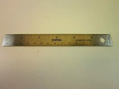 6 Inch / 15 Cm Steel Metal Straight Ruler Precision Scale Double Sided • $2.98