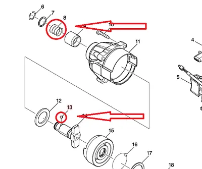 Makita Impact Driver Bit Holder Chuck Repair Spring+2Ball DTD156 DTD155 18V LXT • £6.96