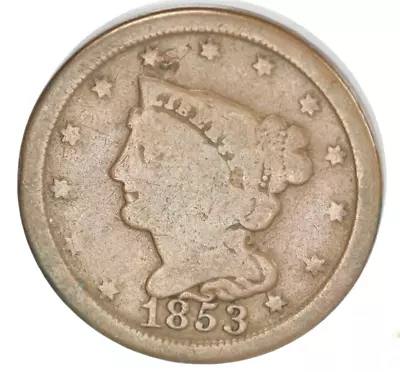 1853 Braided Hair Half Cent 1/2 C • $5