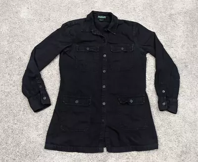 Lauren Jeans Company Military Style Jacket Womens Large Black • $25.66