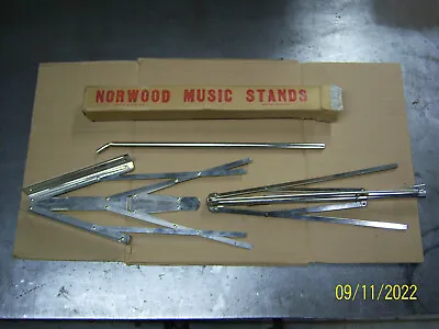 Vintage Norwood Music Stand Compact Stainless Steel Sheet Music Guitar Violin • $10