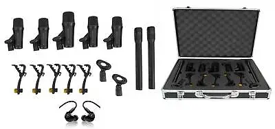 Rockville PRO-D7 KIT 7 Drum Mics W/Kick+Snare+Pencil Microphones+Mackie Monitors • $204.95