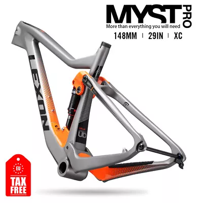 27.5/29in Carbon Full Suspension MTB Bicycle Frame XC Downhill Bike Frame Boost • $690.98