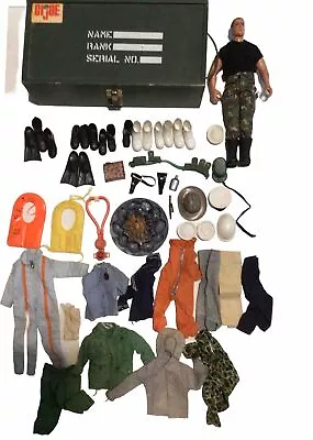 Vintage Lot GI Joe Action Figure Locker Hats Boots Clothes Accessories Flippers • $74.99