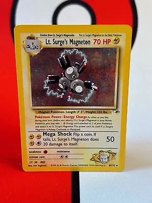 Lt. Surge's Magneton - WOTC Gym Heros 8/132 Rare Holo Pokemon Card - VLP • $14.71