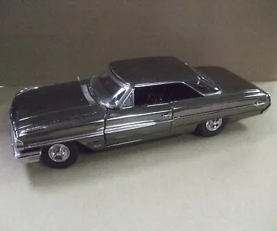 1964 Ford Galaxie 500 MIB Men In Black Movies Car Chrome  Greenlight 1:18 Scale • $144.09