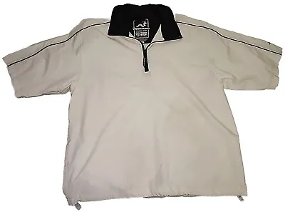Woodworm Technical SwingDry Cream Short Slv Windbreaker Coat Top Jacket Men L • $33.51