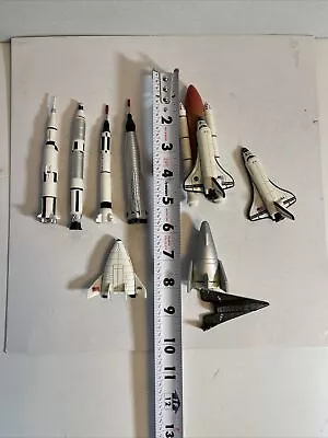 Lot Of NASA Space Vehicle Toys  Of Space Shuttles & Rockets Planes Cake Toppers • $19.99