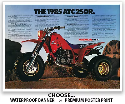 1985 Honda ATC 250R Flyer Poster Banner Ad OEM Brochure NOS Picture Graphic • $24.99