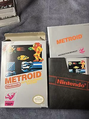 Metroid Nintendo NES COMPLETE Game + Box + Manual ++ • $175