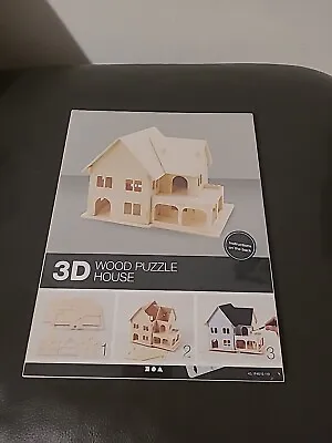 Wooden Construction Kits Houses 3D Self-Assembly Jigsaw Puzzles Doll Choose • £14.99