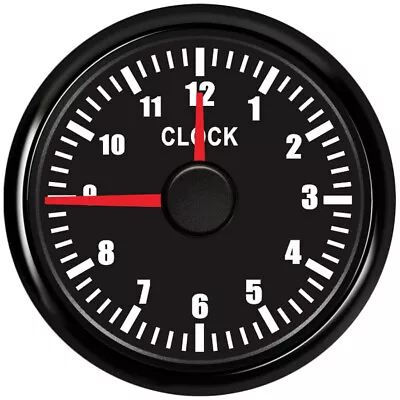 52mm 2-1/16'' Clock Gauge 12hours Waterproof For Auto Marine Truck Red Led 9-32V • $39.15