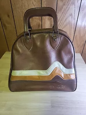 Don Carter Brunswick Bowling Ball Bag Vintage 70s Brown Stripe Retro • $24.99