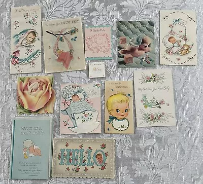 Vintage Baby Greeting Cards Collection Of 12 • $6