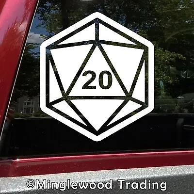D20 Roll Dice Vinyl Sticker - Role Playing Game Crit RPG Critical Die Cut Decal • $22.99