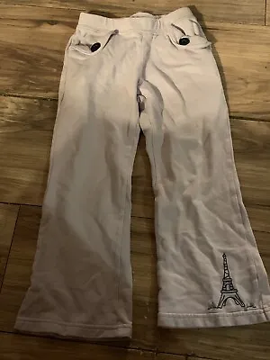 $7.99 • Buy Gymboree Petite Mademoiselle Girls Pants Size 4 Eiffel Tower Purple