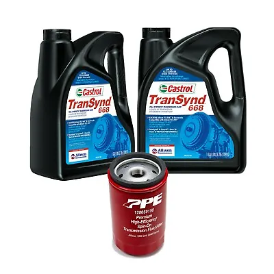 2 Gallons Allison Transynd TES 668 Synthetic Trans Fluid & PPE Spin On Filter • $125.49