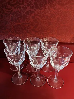 $24.80 • Buy 6 Vintage Crystal Sherry/Wine Glasses With Etched Logo, Unknown Brand. Very Rare