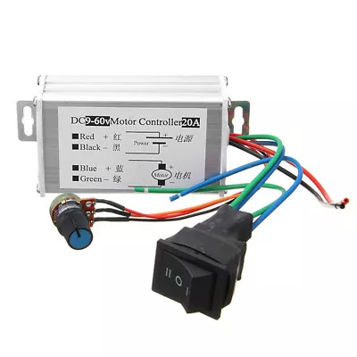 DC 9V - 60V Max 20A PWM Motor Stepless Variable Speed Control Controller Switch • $10.18