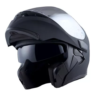 1Storm Motorcycle Full Face Helmet Modular Flip Up Dual Shield Inner Sun Visor • $79.95