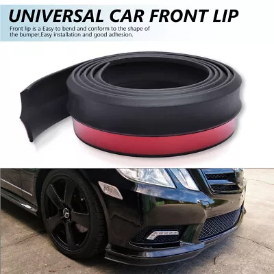 2.5M Car Front Bumper Lip Splitter Body Spoiler Chin Skirt Universal Black • $20.86