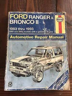 Repair Manual Haynes 36070 Ford Ranger & Bronco 2 1983-1992 • $10.99