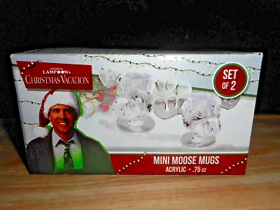 NATIONAL LAMPOON'S CHRISTMAS VACATION ACRYLIC MOOSE MUG 1 Oz. SHOT GLASS SET NEW • $24.99