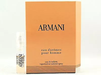 GIORGIO ARMANI EAU D'AROMES POUR HOMME 1.5ml .05oz X 1 COLOGNE SPRAY SAMPLE VIAL • $7.50