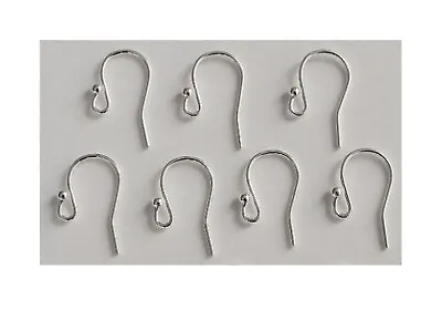 Earring Wires Fittings Fish Hook Ear Wires Stainless Steel French LKHK8 Silver • £3.59