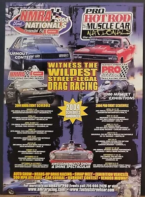 2004 NMRA Drag Race Print Ad Fox Body Mustang 1966 Chevelle SS 300 MPH Jet Cars • $7.99