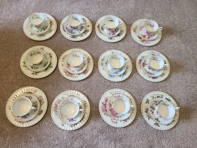 $400 • Buy Royal Albert Flower Of The Month - Complete 12mo Set (Cup, Saucer, Plate)