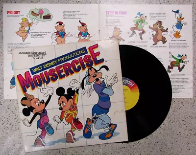 Vinyl Record Album Walt Disney- Mousercise W/ Original Illustration Booklet • $14.99