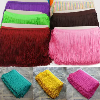 1 Yards Looped Fringe 15cm Long Tassel Chainette Trim Stage DRESS FRINGING • £6.59