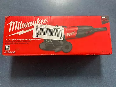 Milwaukee 6130-33 Corded 4-1/2  Sm. Angle Grinder W/ Sliding Lock-On Switch NEW • $63