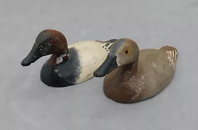 Pair Antique Hand Painted Heavy Lead Sinkbox Paperweight Canvasback Decoys / Nr • $4.99