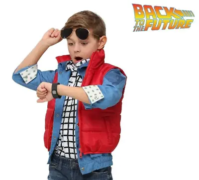 Kid's Back To The Future Marty McFly Red Puffer Vest Costume XL (NEW) • $59.99