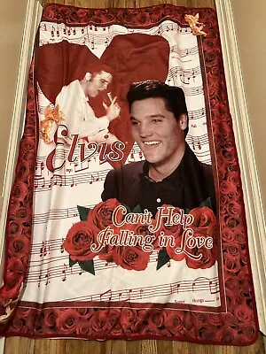 Elvis Presley Can't Help Falling In Love 40 X 60  Throw Blanket Hearts Valentine • $22.50