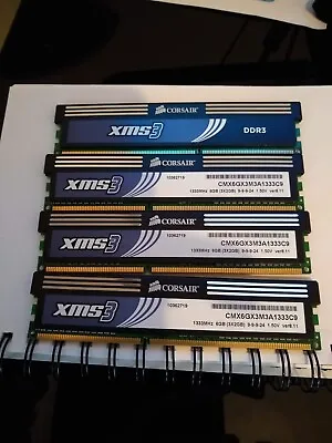 Corsair XMS3 6GB 3x2GB DDR3 Shielded RAM - 4 Pieces 24GB Total (60% To Charity) • £20