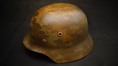 Original WW2 German Helmet M40  Pea Dot  Camouflage • $888