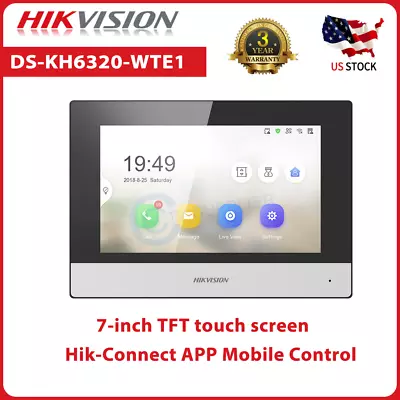 Hikvision KH6 DS-KH6320-WTE1 7 Monitor Video Intercom WiFi PoE IP Indoor Station • $115.28