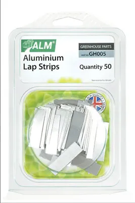 £5.50 • Buy Greenhouse Glass Glazing Window Aluminium Lap Strips 40mm X12mm PK50 GH005