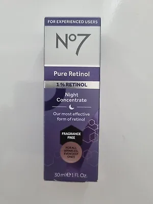 £13 • Buy No7 Advanced Retinol 1% Complex Night Concentrate 30ml New Box Experienced Users