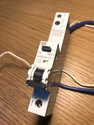£9.95 • Buy 0403F. WYLEX 6 AMP CURVE C 6kA 30mA RCBO TYPE A NHXSBS1C06
