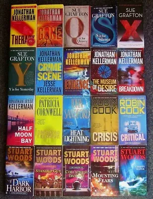 💥 [SALE] Lot Of 18 Mystery THRILLER Crime Suspense Books FREE SHIPPING  • $29.92