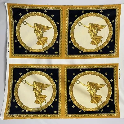 Vintage Atelier Gianni Versace Velvet Fabric 1 Panel With 4 Victory Goddess's • $451.96