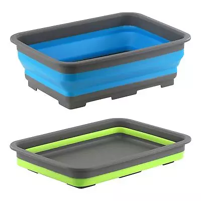 Foldable Washing Up Bowl Dishwashing Collapsible Camping Travel Caravan Kitchen • £9.09