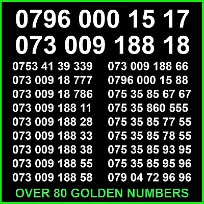 Easy Remember VIP Gold Mobile Phone Number SIM Card Platinum Business Diamond EE • £15.99